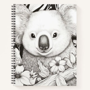 Carnet Koala Nature paisible Prairie Sketch Style de dess