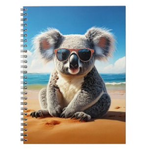 Carnet Koala sur une plage de sable 