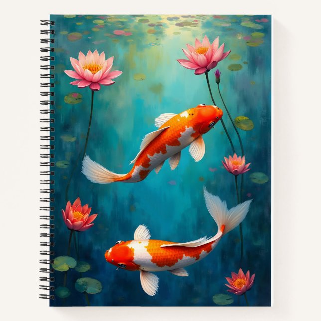 Carnet Koi and Waterlilies Pond (Devant)