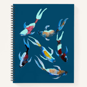 Carnet Koi Fish aquarelle