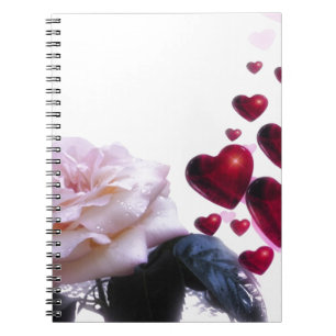 Carnet koi nuptiale de coeurs de coeur de vignes de