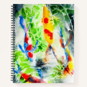 Carnet Koi Watercolor poisson fine art