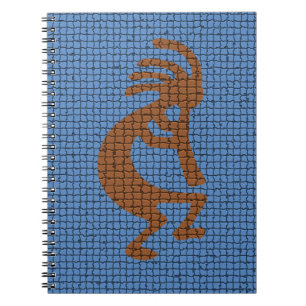 Carnet Kokopelli avec Flûte Musicale Mosaïque sud-ouest