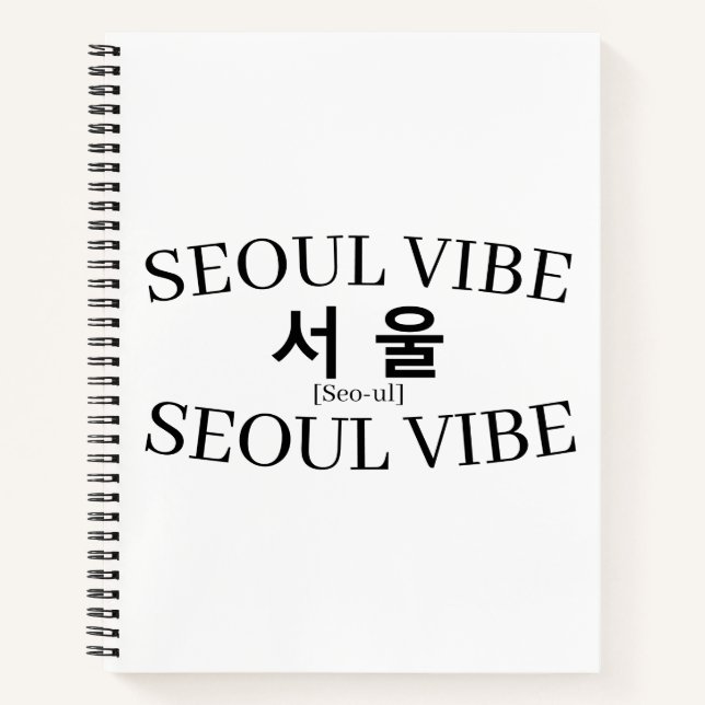 Carnet Korean Hangul City Art "Seoul" Vibe Study (Devant)