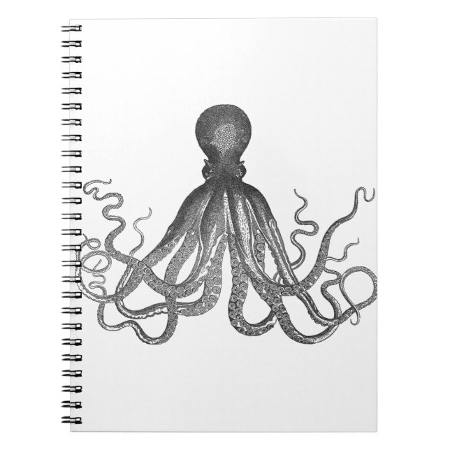 Carnet Kraken - poulpe géant noir/Cthulu (Devant)