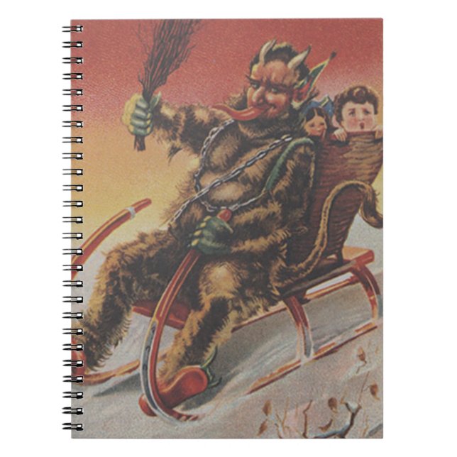Carnet Krampus Kidnapping d'enfants Sleigh (Devant)