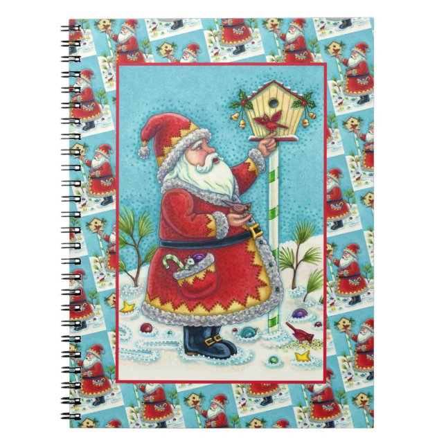 CARNET KRIS KRINGLE ALIMENTER LES OISEAUX REDBIRÉS, NOËL  (Devant)