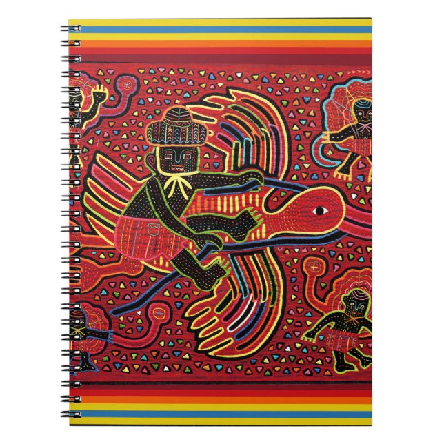Carnet Kuna Indian Stork Apportant design bébé (Devant)