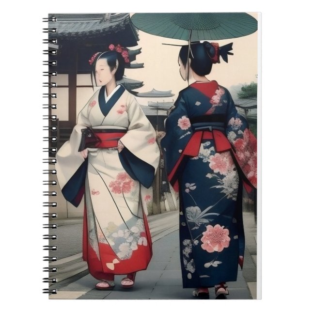 Carnet Kyoto Kimono Spring Walk Notebook (Devant)