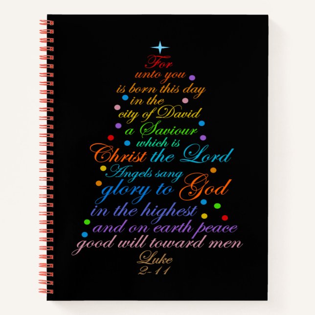 Carnet La Bible des versets de Noël (Devant)