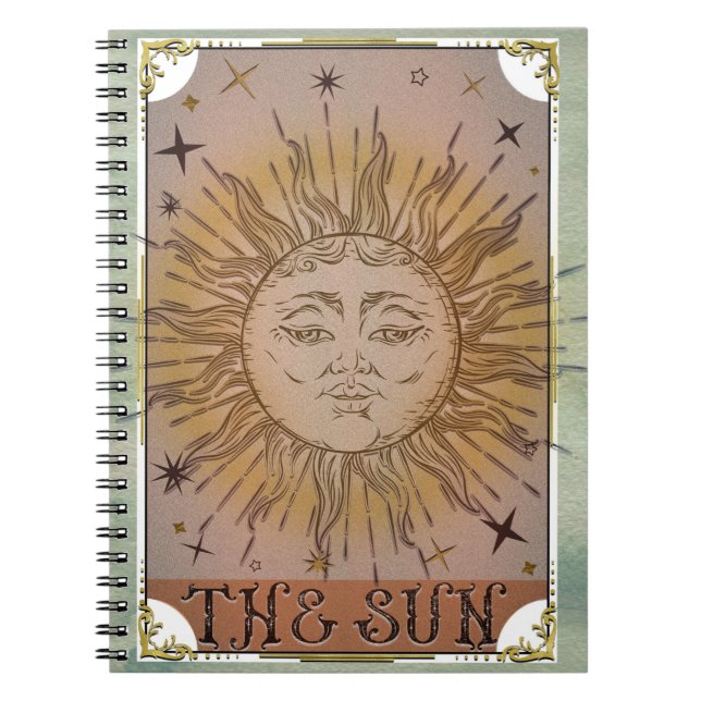 Carnet La carte Tarot Vintage Sun Art céleste (Devant)