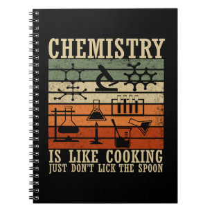 Carnet la chimie est comme cuisiner chimiste vintage