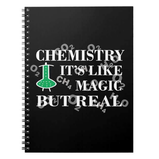 Carnet la chimie est comme la magie mais réelle (Devant)
