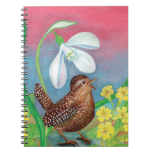 Carnet La chute de neige et l'oiseau brun convoquent le p