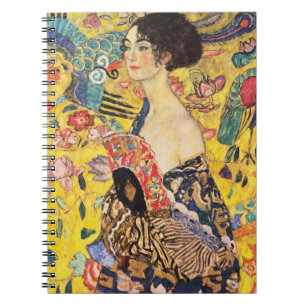 Carnet La Dame de Gustav Klimt avec un fan