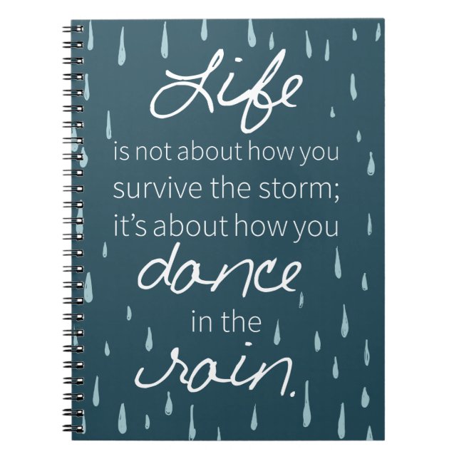 Carnet La danse de l'affirmation dans la pluie Citations  (Devant)