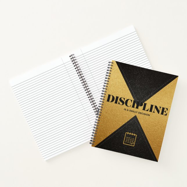 Carnet La Discipline Construit Tout | Motivation Fitness  (Intérieur)