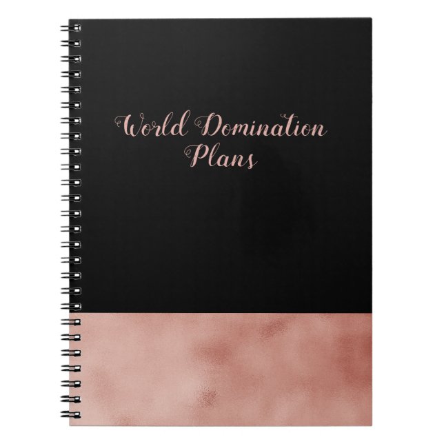 Carnet La domination du monde prévoit le noir et l'or (Devant)
