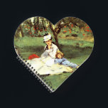 Carnet La famille Monet dans son jardin Edouard Manet<br><div class="desc">La famille Monet dans leur jardin. Edouard Manet. Paysage estival. Une femme en belle robe et casquette est assise dans le jardin sous un arbre sur l'herbe. Un garçon est assis sur l'herbe à proximité. Reproduction d'oeuvres d'art célèbres dans le domaine public.</div>