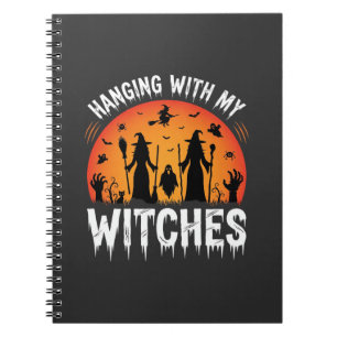 Carnet La fête d'Halloween avec mes sorcières lune vintag