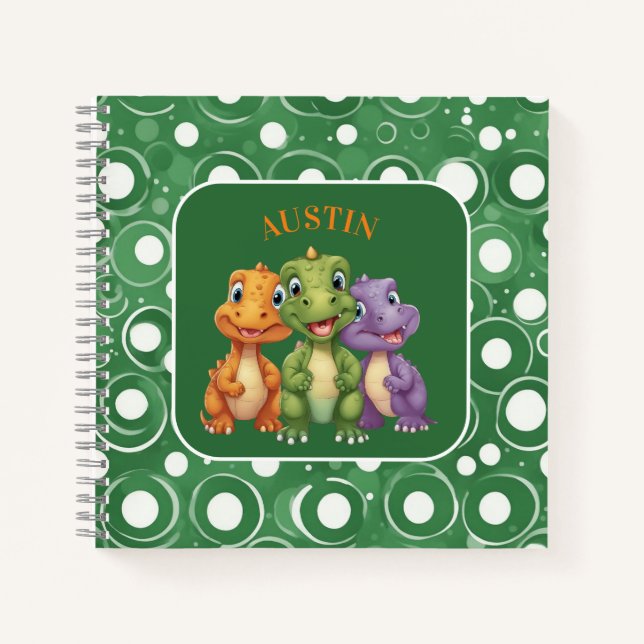Carnet La fête du bébé dinosaure adorable (Devant)