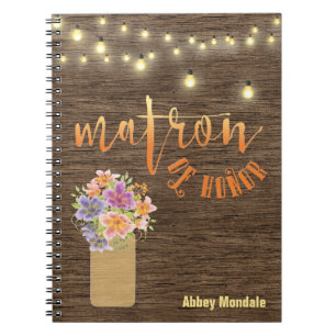 Carnet La ficelle en bois rustique allume "dame de