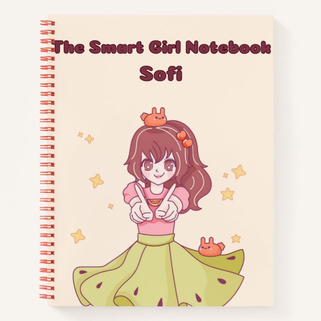 Carnet La fille intelligente 💗 ✨ (Devant)