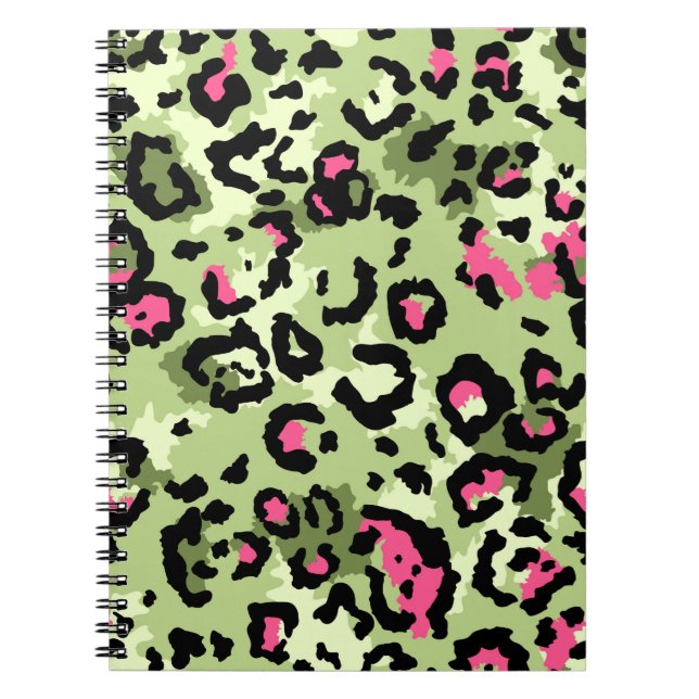 Carnet La fourrure de léopard, motif sans couture branché (Devant)