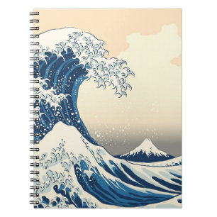 Carnet La grande vague de la reproduction de peinture de 