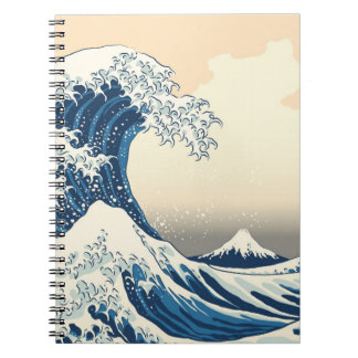 Carnet La grande vague de la reproduction de peinture de 