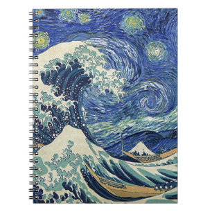 Carnet La grande vague outre de Kanagawa - la nuit