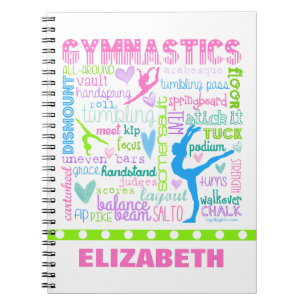 Carnet La gymnastique en pastel personnalisée exprime la