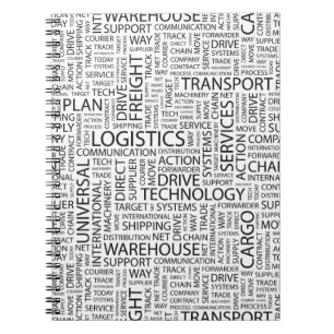Carnet La LOGISTIQUE modèle avec des mots