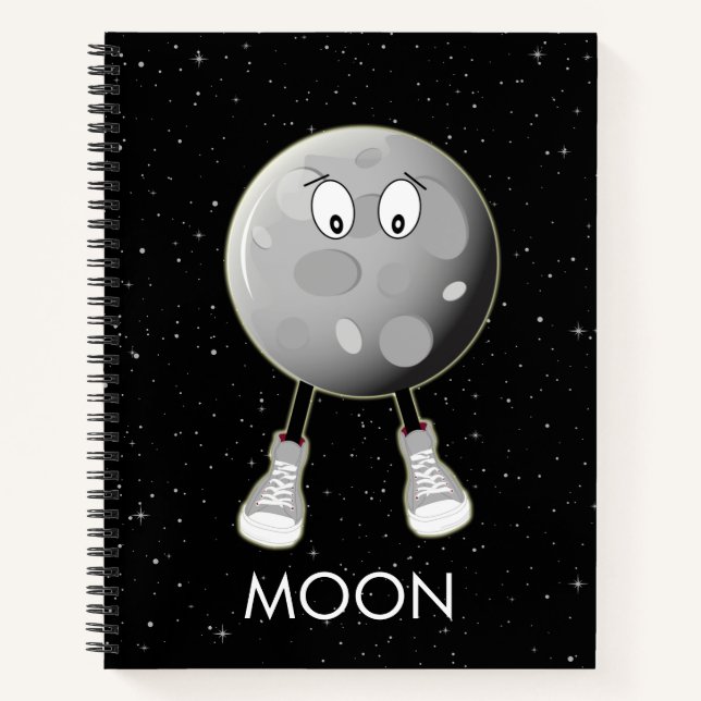 Carnet La Lune et les Étoiles dans l'Espace (Devant)