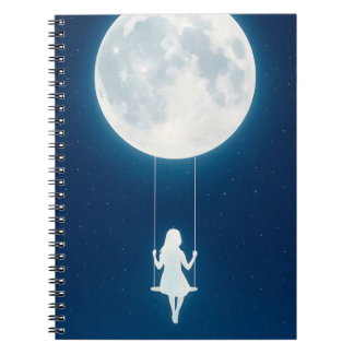 Carnet La lune, la balançoire et la fille