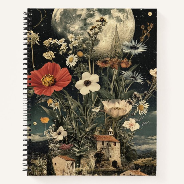 Carnet La Lune S'Éclate Sur Le Charme Rustique (Devant)