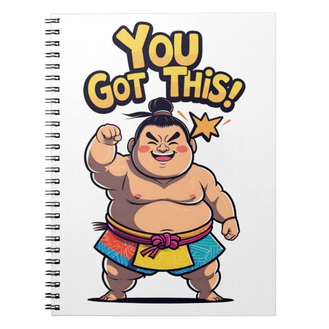 Carnet La lutteuse de Sumo avec la motivation "Vous avez  (Devant)