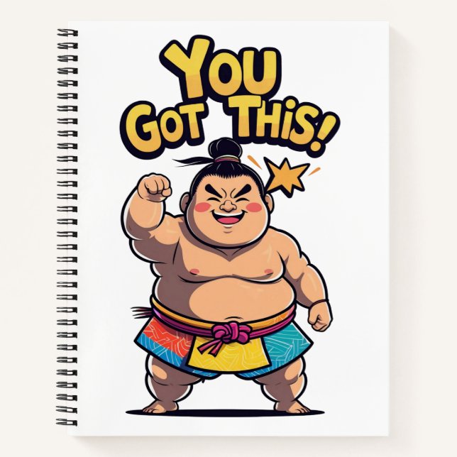 Carnet La lutteuse de Sumo avec la motivation "Vous avez  (Devant)