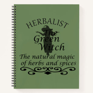Carnet La magie de la sorcière verte herbaliste médecine