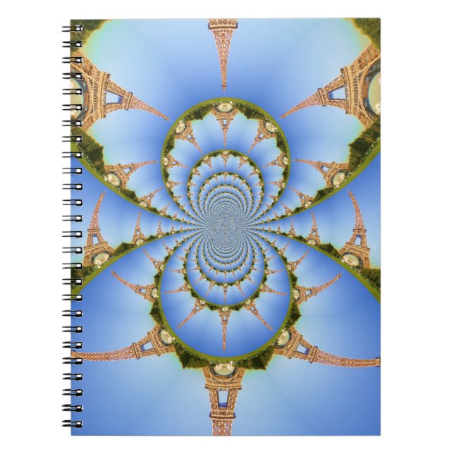 Carnet La magie de Paris : Design de tour Eiffel géométri (Devant)