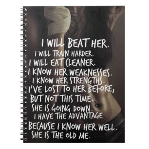 Carnet La motivation de la séance d'entraînement des