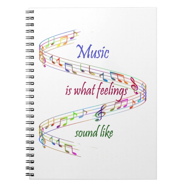 Carnet La musique est ce que les sentiments sonnent comme (Devant)