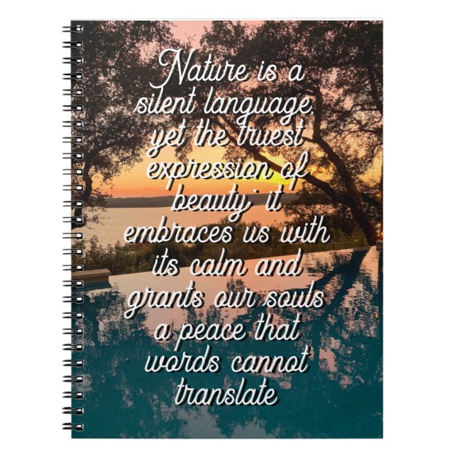 Carnet La nature est un langage silencieux  (Devant)