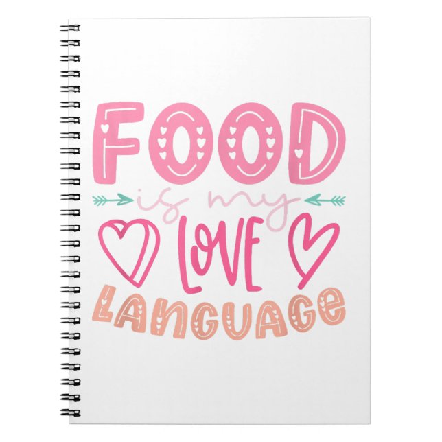 Carnet La nourriture est mon langage de l'amour - Chef am (Devant)