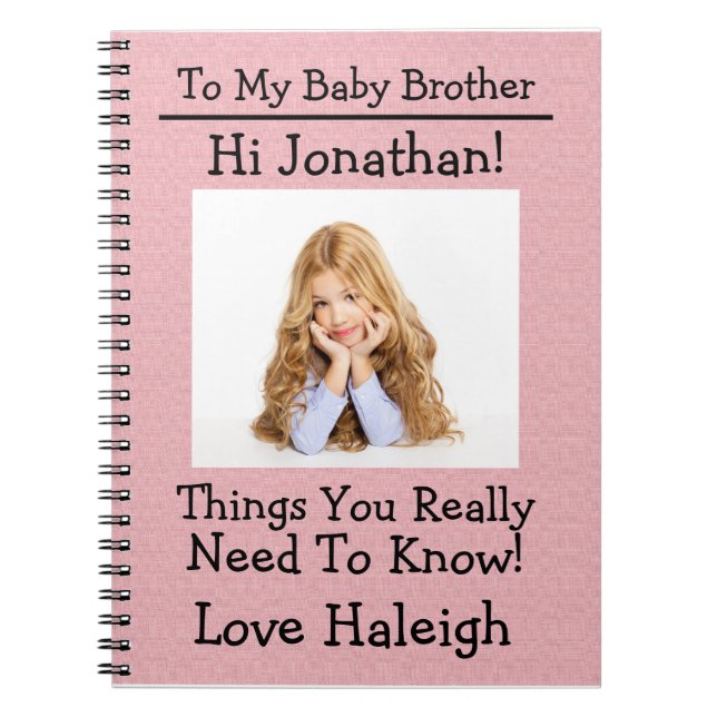 Carnet La nouvelle grande soeur - Notes pour le bébé - (Devant)