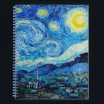 Carnet La nuit étoilée de Vincent Van Gogh<br><div class="desc">Vincent Van Gogh's The Starry Night (1889).</div>