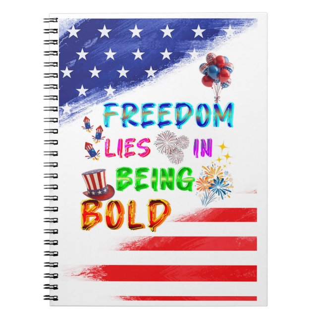 Carnet La papeterie de la liberté réside dans l'audace (Devant)