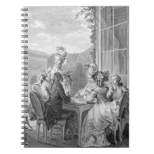 Carnet La partie de whist, 1783, gravé par Jean Dambrun