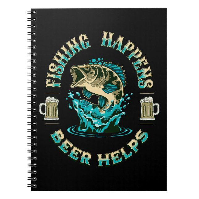 Carnet La pêche arrive. La bière aide! (Devant)