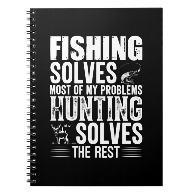 Carnet La Pêche Fisher Résout La Plupart De Mes Problèmes (Devant)
